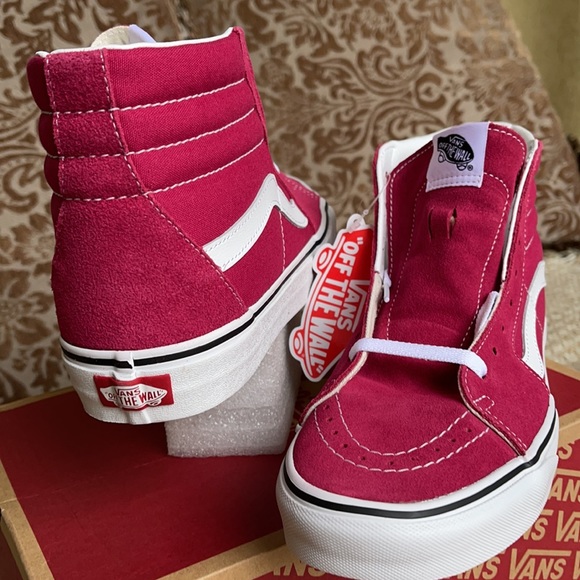 Vans Sk8-Hi Cerise/True White Men’s - Picture 10 of 16
